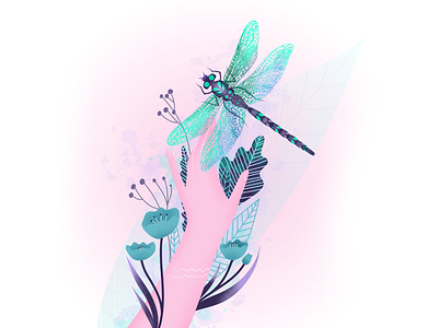 Dragonfly affinity art artist artwork autumn design designer illustration illustrator ipad print