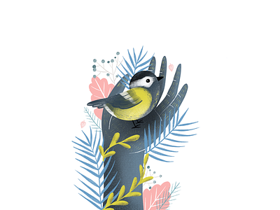 Little bird bird creativity design designer hand illustration illustrator procreate retro sweet