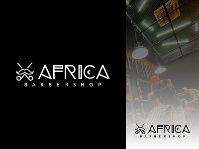 AFRICA BARBERSHOP - LOGO brand identity branding design flat illustration logo logotype minimal ux vector