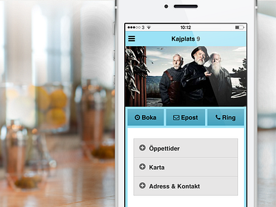 Mobile Web App Concept for restaurants mobile ui