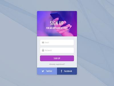 Sign Up Modal for Daily UI 001 dailyui