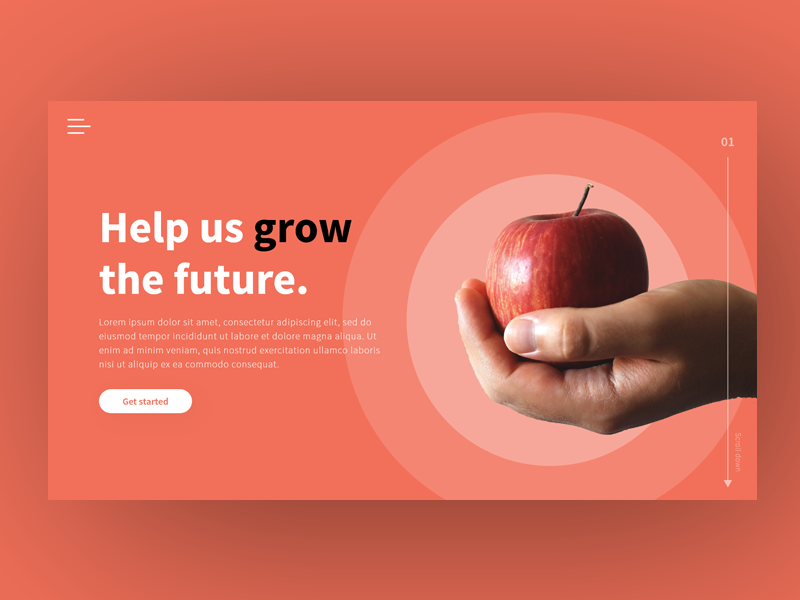 Landing Page UI Concept prototype mockup wireframe pink website concept website design line modern call to action apple coral daily ui landing page ui homepage overlapping daily 100 challenge design adobe xd dailyui