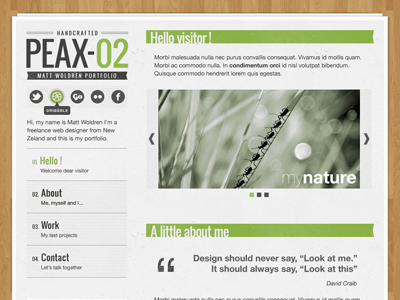 Peax02 (full) design paper texture web design wood wordpress