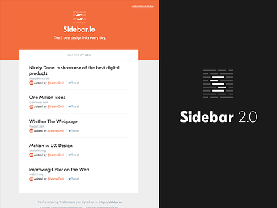 Sidebar 2.0 design identity newsletter