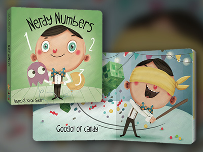 Nerdy Numbers book design illustration kids