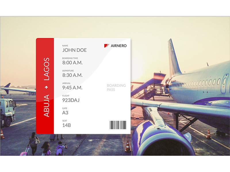 Boarding Pass dailyui boardingpass