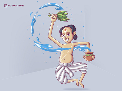 Brahmin Priest boy character comic character design illustration indian indian priest priest south indian