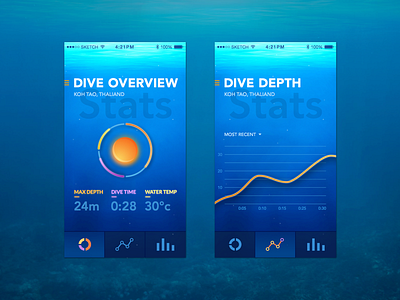 Scuba diving app app diving mobile scuba ui