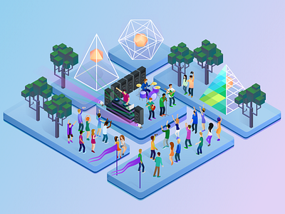 Isometric Concert Illustration