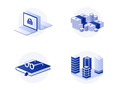 Branded Icons blockchain vector illustration