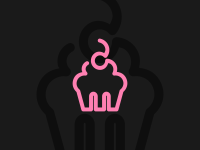 DAY 18, CUPCAKE cupcake dailylogochallenge dessert icon design monoline