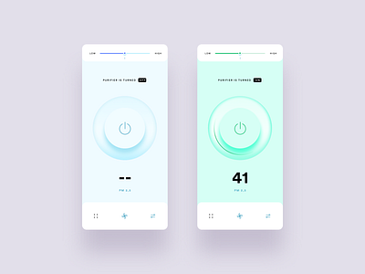 Purifier Concept App clean ui concept figma mobile smart home ui