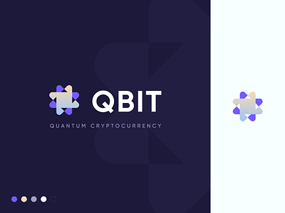 QBIT Logo. Cryptocurrency Concept App