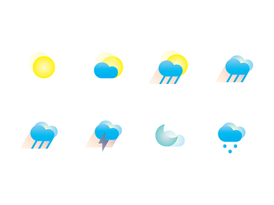 Bright weather icons 4 apps apps icons