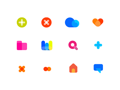 Few colorful icons