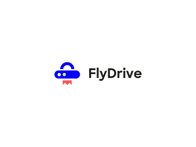 FlyDrive Logo app concept drive flat illustrator modern