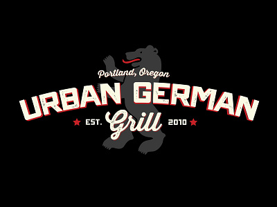 The Urban German bear berlin food cart german logo typography