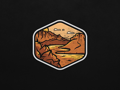Oregon Collection: Central Oregon branding cliffs design graphic illustration logo oregon portland river texture vector