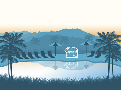 Palm Springs illustration branding design flat illustration palm springs palm tree snapchat