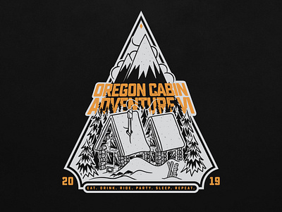Cabin Adventure VI adventure branding design graphic illustration logo mark mt hood oregon portland snowboarding typography