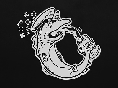 IDL Summer Fun Day Drunk Fish adventure apparel branding design graphic illustration logo mark oregon portland