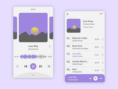Music Player app figma music app music player ui design
