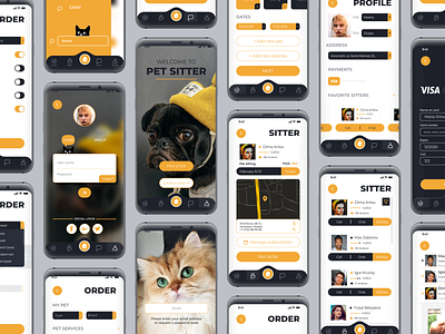 Mobile App - Pet Sitter - Mobile App Design - Part 2 brand branding design graphic design graphic designer interaction interaction design interface interface design mobile mobile app pet promo ui usability ux uxui design web web design web designer