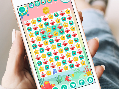 Match 3 Game - Under Water - Game Design game game design game mobile app graphic design graphic designer interaction interaction design interface interface design match 3 mobile mobile app mobile app design ui usability ux uxui design web web design web designer