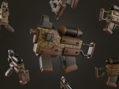 Stylized air gun 3d 3dillustration airgun blender concept design gun illustration machinegun stylized toon toy weapon weapons