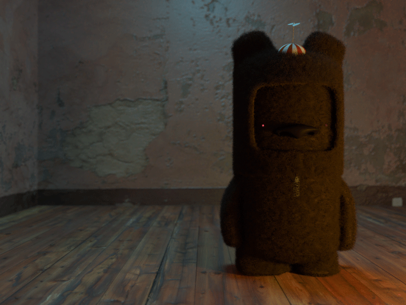 Bear in a bear costume 3d bear cartoon character concept costume funny furry illustration teddy