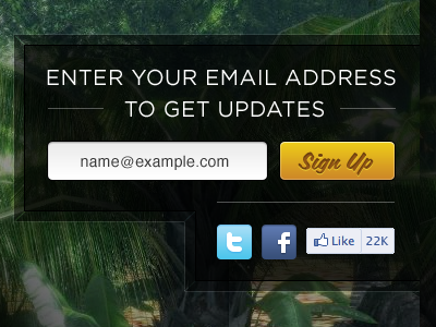 Jungle CRM 1.1 facebook form sign up twitter web