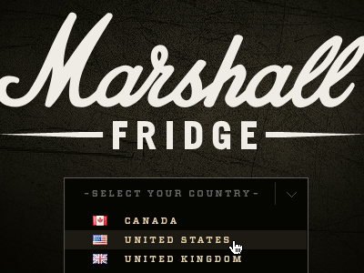 Marshall Fridge Website - Dropdown 2