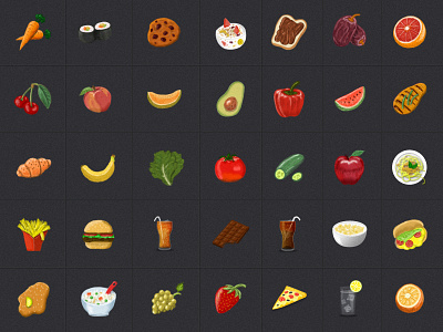 Food icons 72 app food game icons small