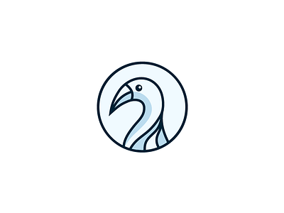 Circle Bird bird blue circle flat fly logo