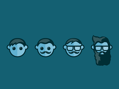 User Persona Icons experience face hipster icons male parsona people user