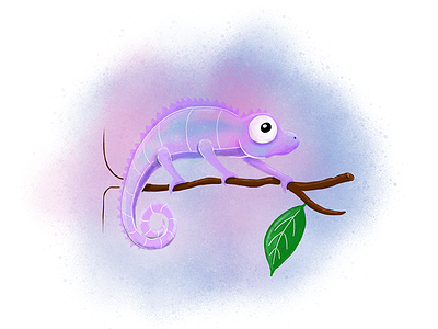 Chameleon chameleons color drew illustration ipad pro