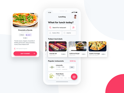 Lunching App android app delivery design food ios lunch mobile order pizza ui ux