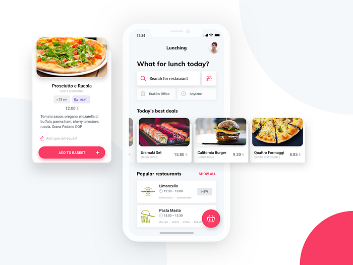 Lunching App by Mateusz Przytuła for Netguru on Dribbble