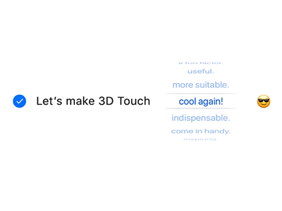 Let's make 3D Touch cool again 😎