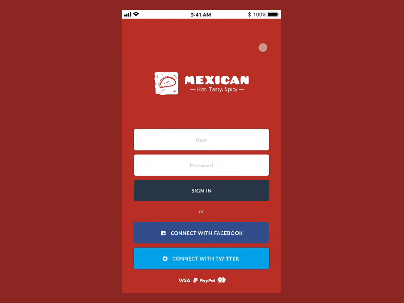 Give me some tacos 🤤 app design flinto iphone mockup motion graphic prototype ui ux