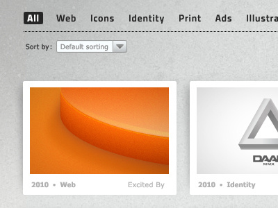 New Portfolio Layout grey layout orange portfolio ui