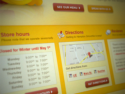 Work in Progress Smoothie Website smoothies ui webdesign yellow