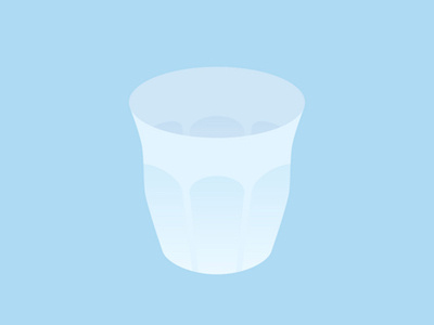 A cup blue color colour graphic design illustration simple