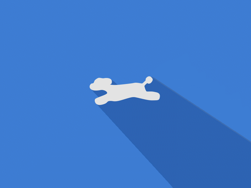 Poodle run animation blue design dog gif graphic illustration motion motion graphics