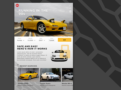 JDM Car Finder - Website Design