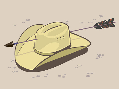 Yeehaw arrow cowboy hat illustration vector art