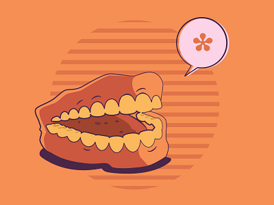 Chatter illustraion teeth vector illustration