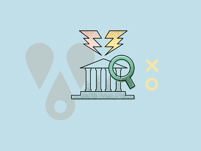 Institutions bank illustration lightning vector art vector illustration