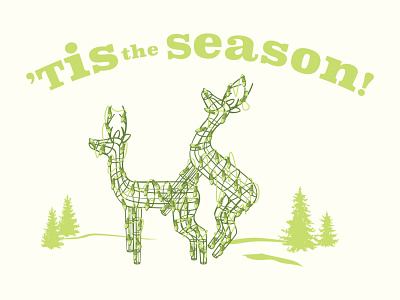 Punkpost 'Tis the Season christmas illustration punkpost reindeer vector art vector illustration