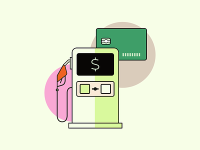 Gas Pump credit card gas pump vector vector illustration